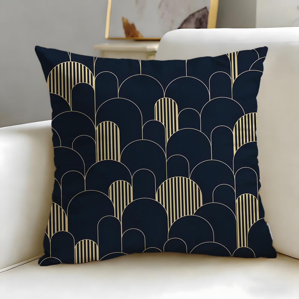 Mosaic Pattern Cushion Cover Soft  EasyWash Pillow Case  Versatile for Couch Bed Travel and Office