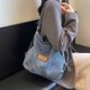 Casual Large Canvas Two Ways To Wear Tote Bag For Women Adjustable Strap Zip Closure Polyester Lined Multi-Functional Travel Backpack