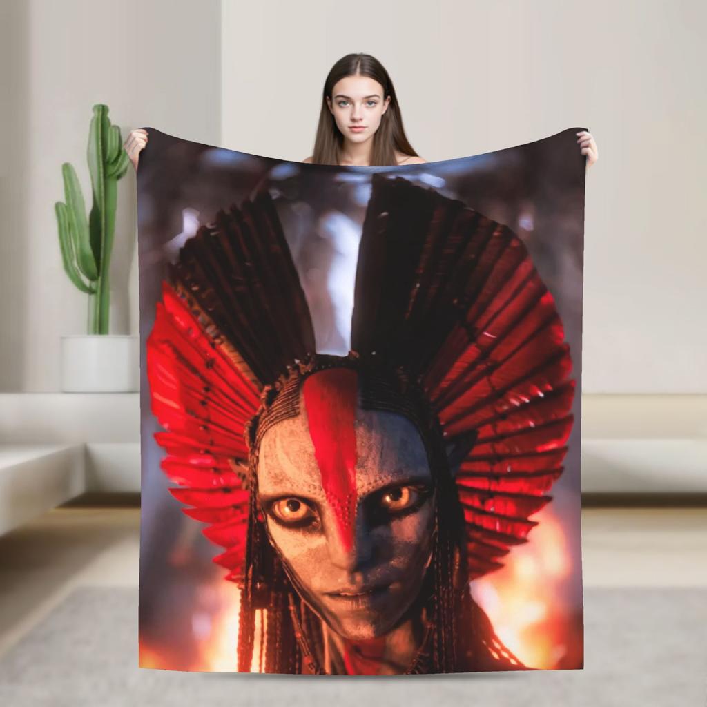 Avatars The Way Of Water Movie Poster Flannel Blanket Boy Soft Cozy Throw Blanket Winter Living Room Bedspread Sofa Bed Cover
