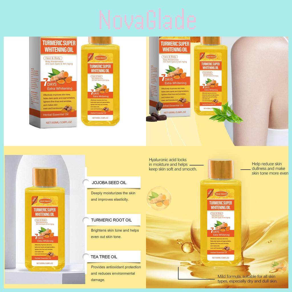 Nourishing West Month Turmeric Body Care Oil For Hydrating And Brightening Skin