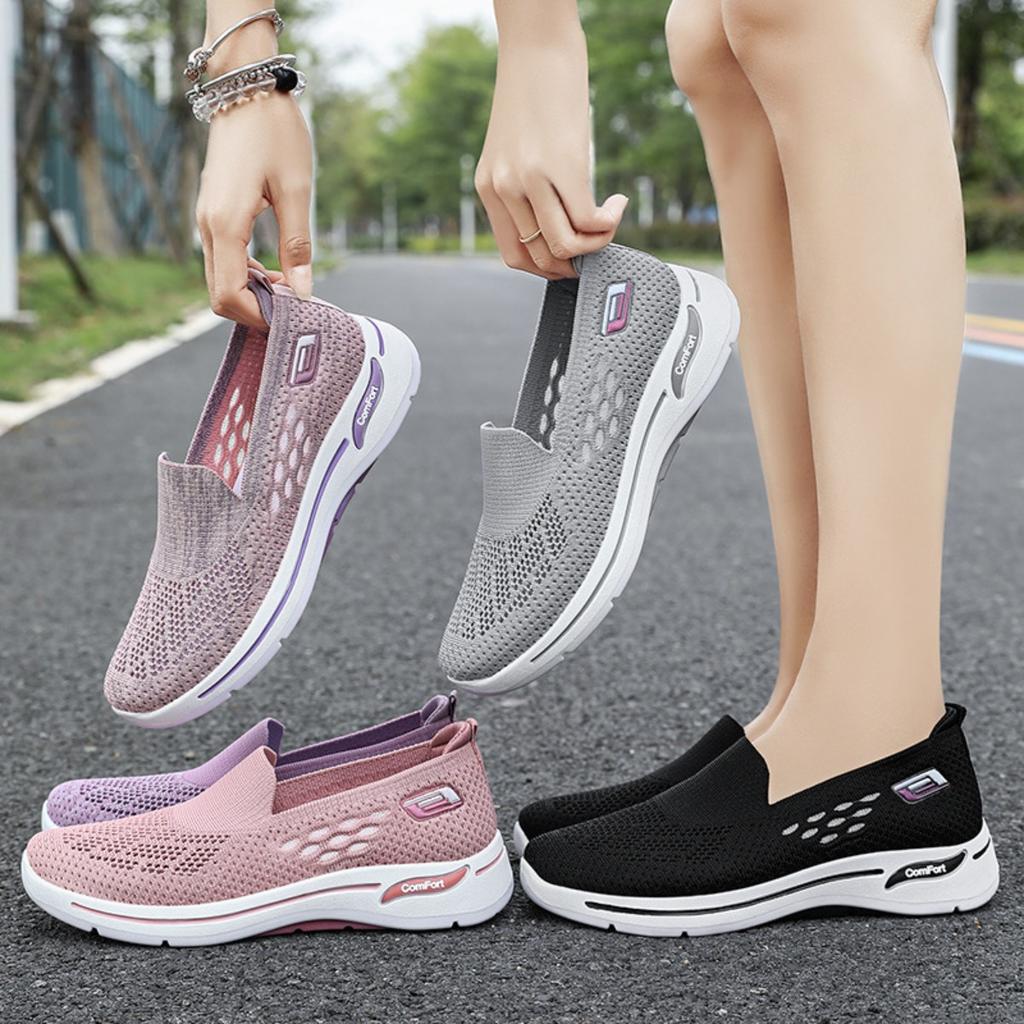 Mum Shoes,Summer New Mesh Shoes Women,Old Beijing Cloth Shoes,Walking Shoes Ladies Casual Single Shoes