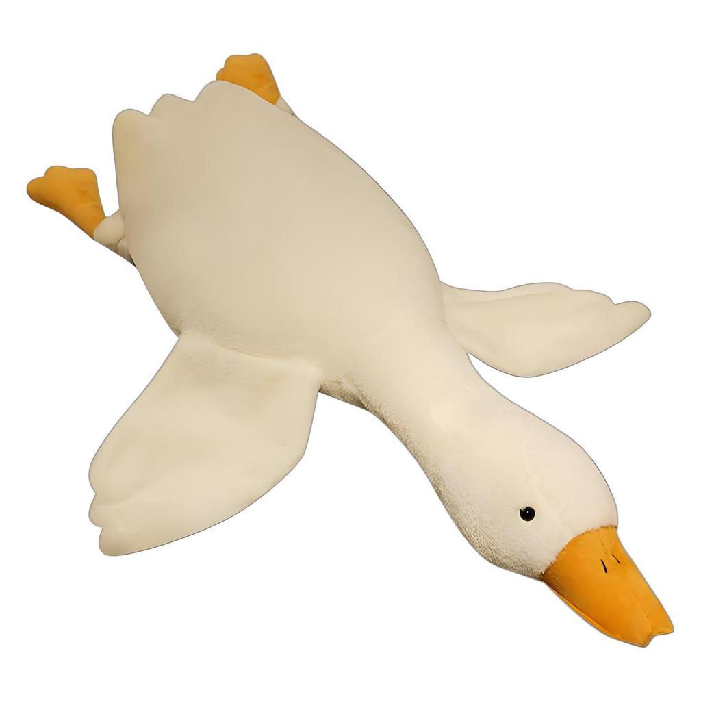 Cute White Goose Feather Plush Duck Hug Pillow Doll - Perfect Birthday Gift for Girls