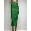 Button Up High Waisted Slim Fit Skirt Button High Waist Figure Flattering Sheath Skirt