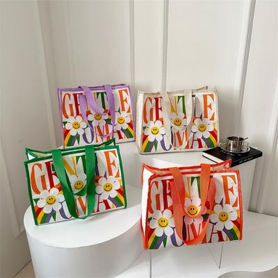 Canvas Tote Bag Women's Spring and Summer New Fashion Commuter Bag Large Capacity Casual Simple One-Shoulder Mommy Bag