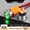 Blue Wave 22C Metal High Current 20A Waterproof Stainless Steel Button Switch with Light