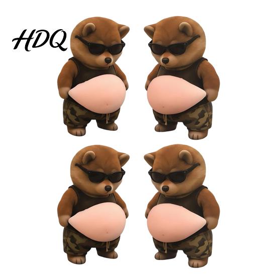 Car Interior Protection Sticker 3D Pet Belly Soft Anti-Collision Cartoon Kitten/Puppy Decal with Big Cute Cushioned Protectors for Phones Cars