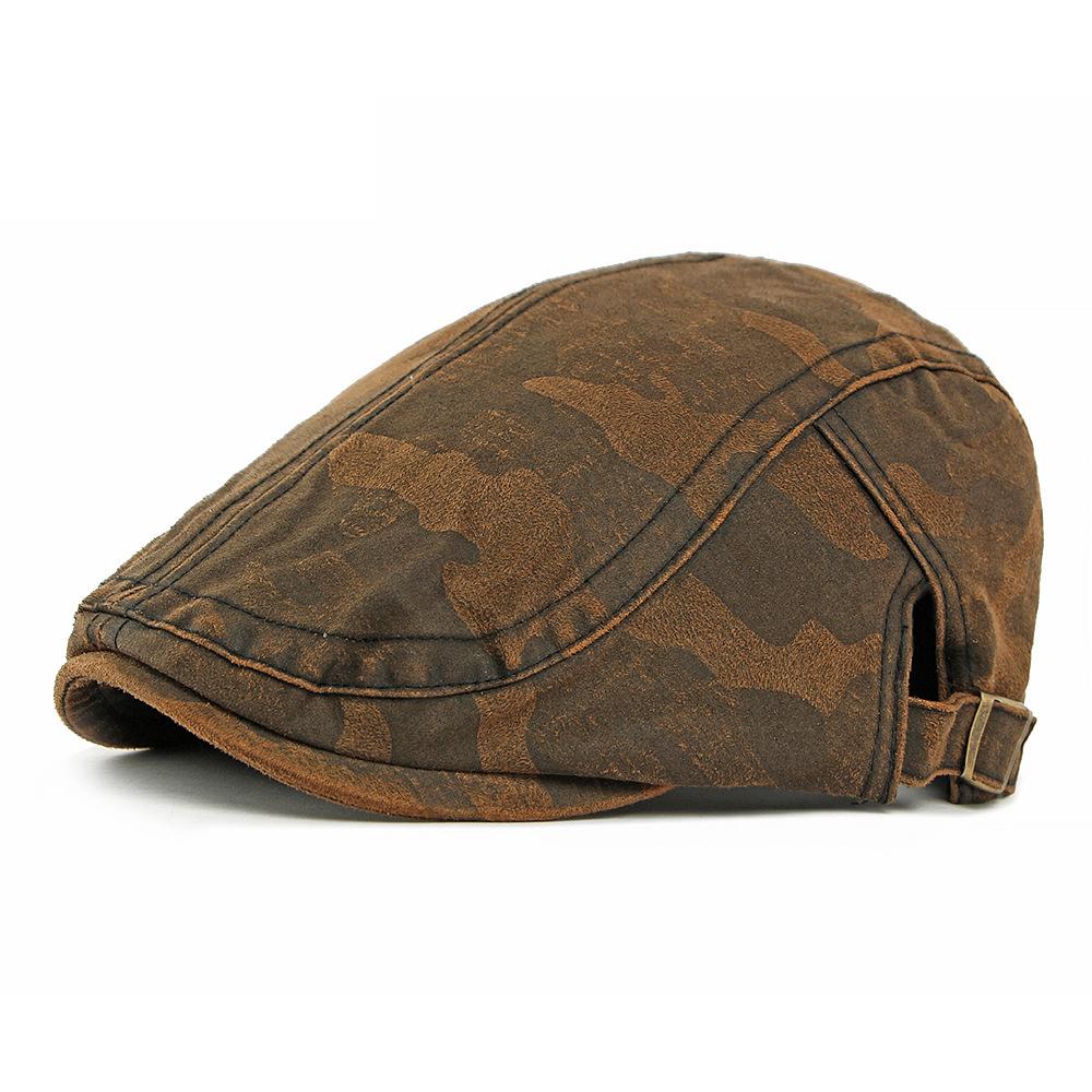 

Spring Autumn Beret Men Camouflage Forward Cap кофейный