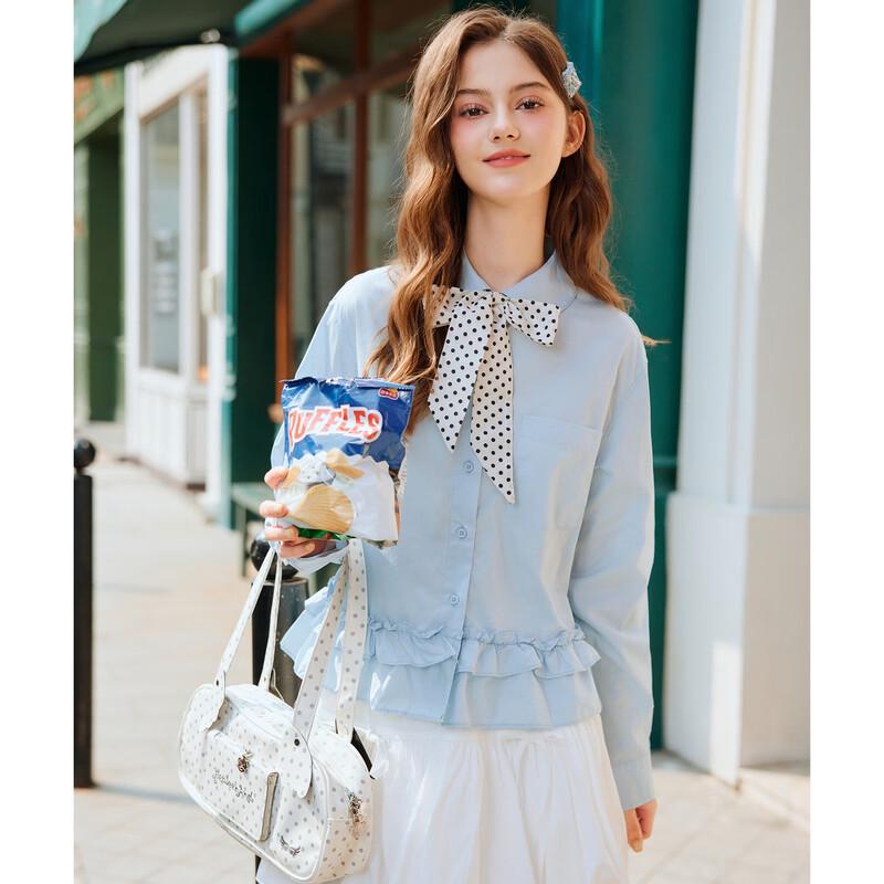 TonLion Women s 2026 Spring Solid Long Sleeve Shirt S