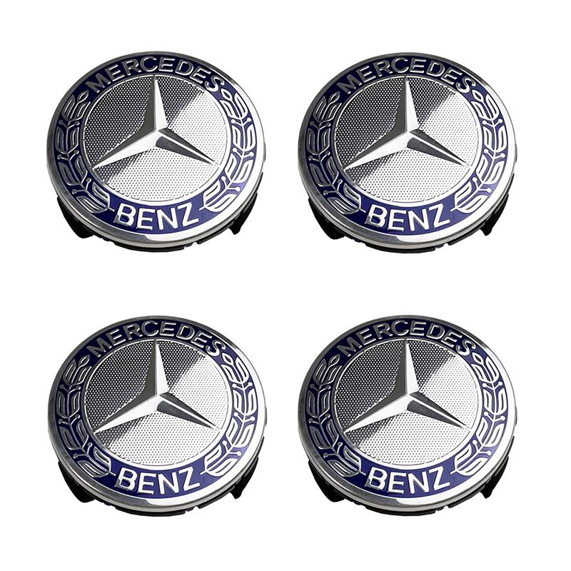 VFO1 4Pcs Car Wheel Center Hub Caps Emblem Covers Decor Accessories For Mercedes Benz AMG GLE GLC W204 W205 W203 W211 W212 W213 W169.
