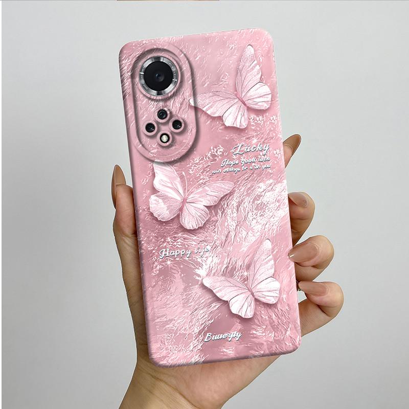 For Huawei Nova 9 / Honor 50 Phone Case NAM-LX9 NTH-NX9 Soft Silicone Sweet Painted Protective Back Cover Cute Printed Casing