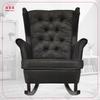 Scandinavian Wingback Rocking Chair Gaja Family Meble Black Olive 10 Pik