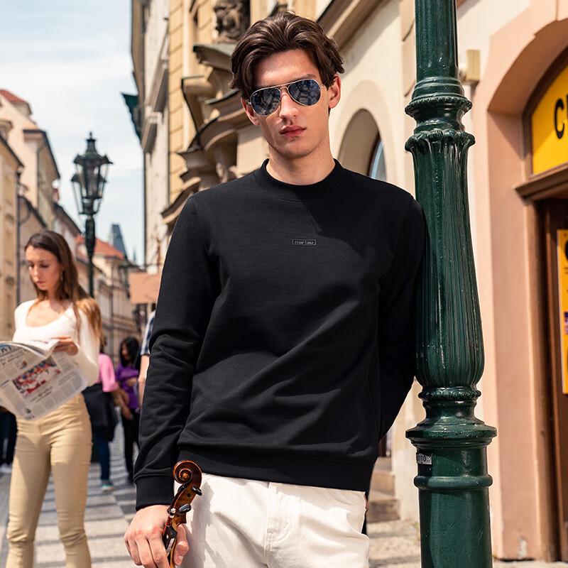 Men's Star Style Crew Neck Pullover Sweatshirt