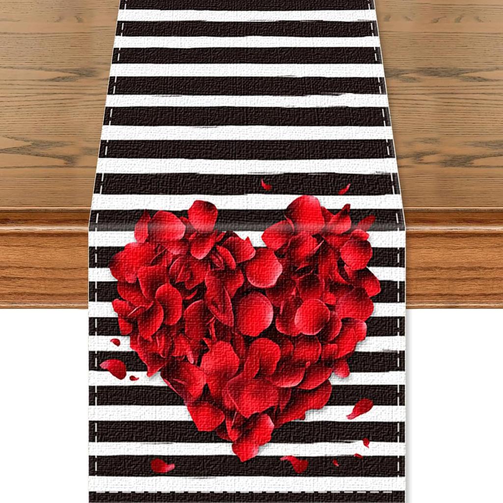 Pumpkin Buffalo Plaid Fall Table Runner, Fall Maple Leaves Kitchen Dining Table Runner Decoration for Thanksgiving Party Decor 13x72 Inch