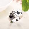 Ace of Spades Poker Ring Oil Dripping Trendy Ring Men's Punk Style