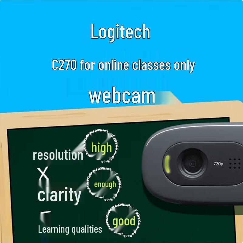 Logitech C270 HD Webcam with Microphone