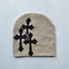 Y2K Kreuzstrickmütze Herbst Winter Street Unisex Warm Persönlich Vielseitig Nischen Beanies