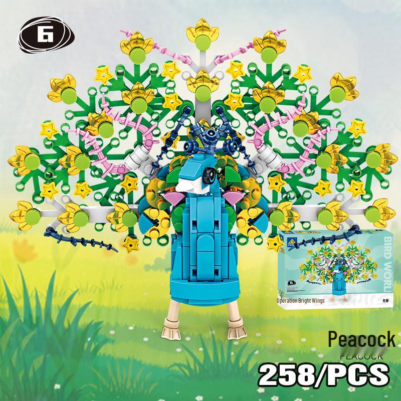 KaiZhi Educational Animal Building Blocks - Parrot & Peacock Puzzle Toy for Kids