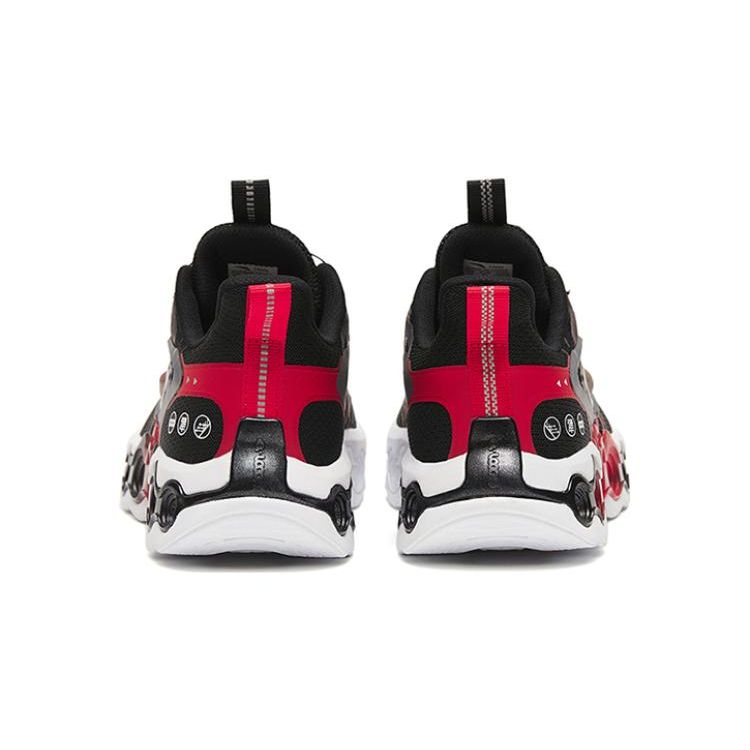 Anta Kids Energy Ring 8.0 Cushioning Non-Slip Shock Absorbing Durable Low-Top Running Shoes Kids Running Shoes Black Red 312245581-1