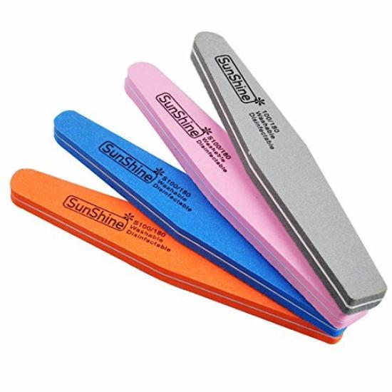 

Sponge Nail File Set of 4 Professional Specifications 100 180G of 4 Nail Buffer Nail File [Yorozu Labo] (Set Colors)