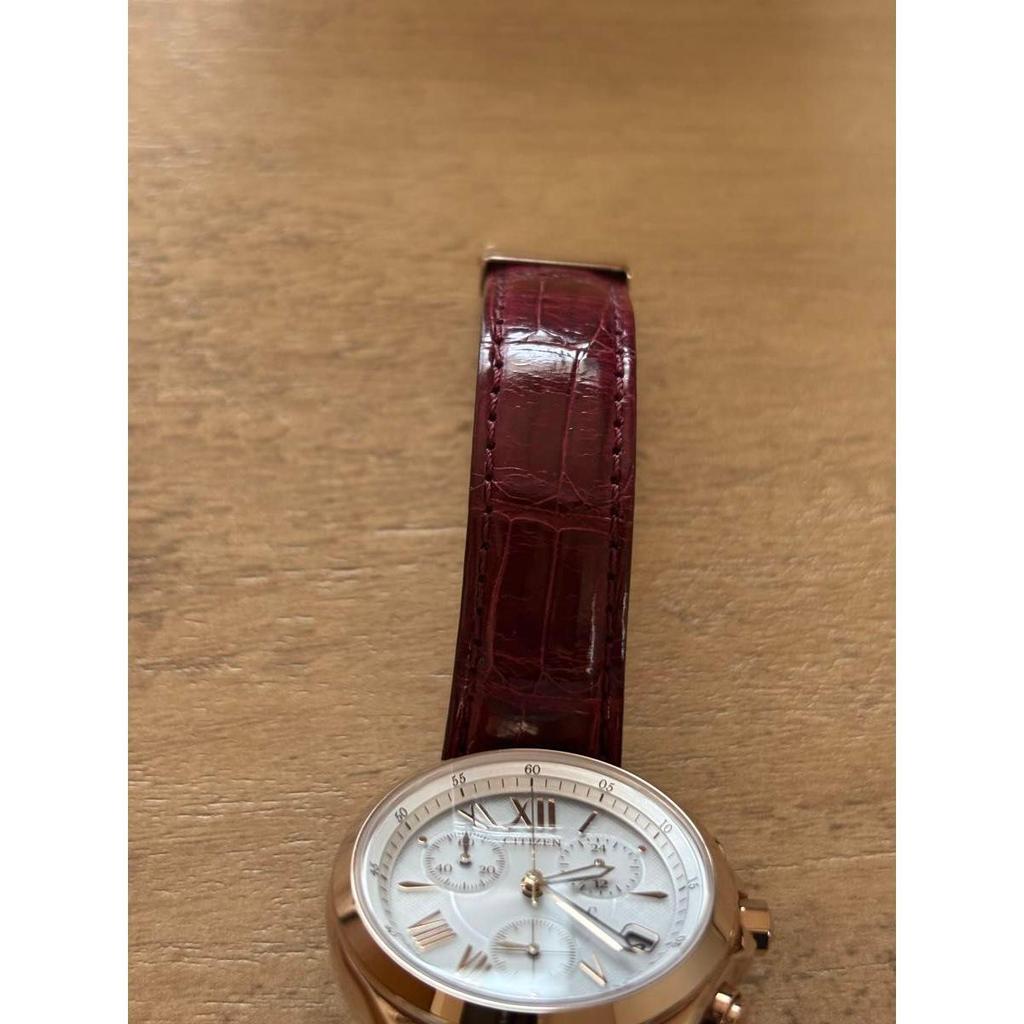 Used CITIZEN xC Ladies Watch Chronograph Bordeaux Leather Strap