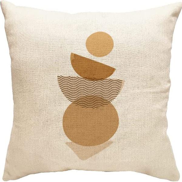 Abstract Pillowcase Sunset Sunrise Line Modern Art Minimalist Living Room Sofa Bay Window Pillow Geometry
