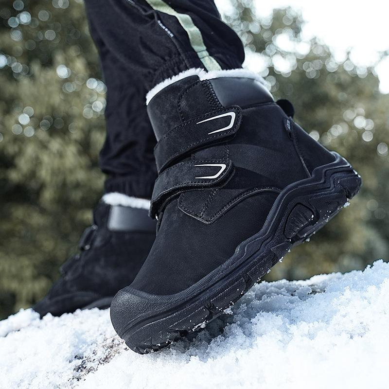 Children's Students Thickened Warm Hiking Mountaineering Thick Bottom Comfortable Waterproof Non-slip Martin Boots Snow Boots Cotton Shoes
