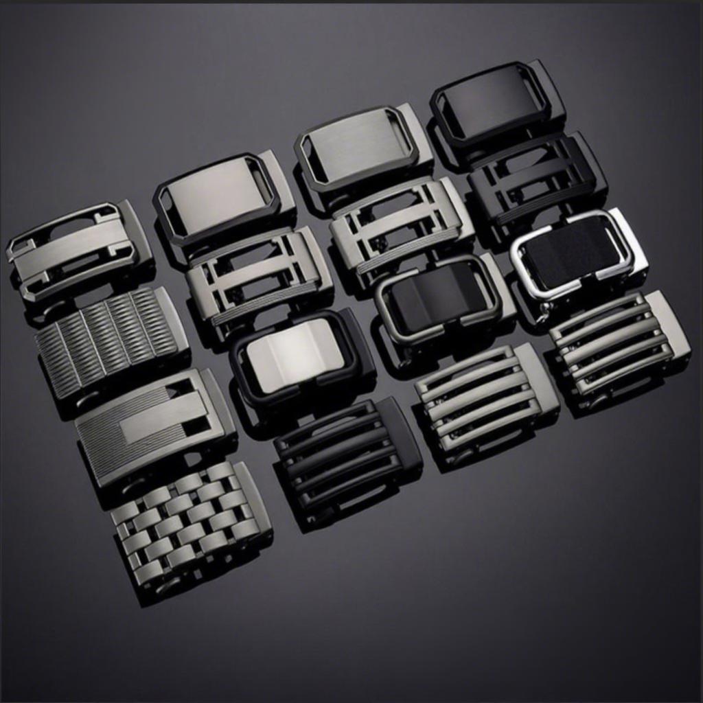 Men's Rectangle Auto Lock Belt Buckle Single 4.0 Points Zinc Alloy Vintage Jeans Button Flat Toothless Exquisite Workmanship