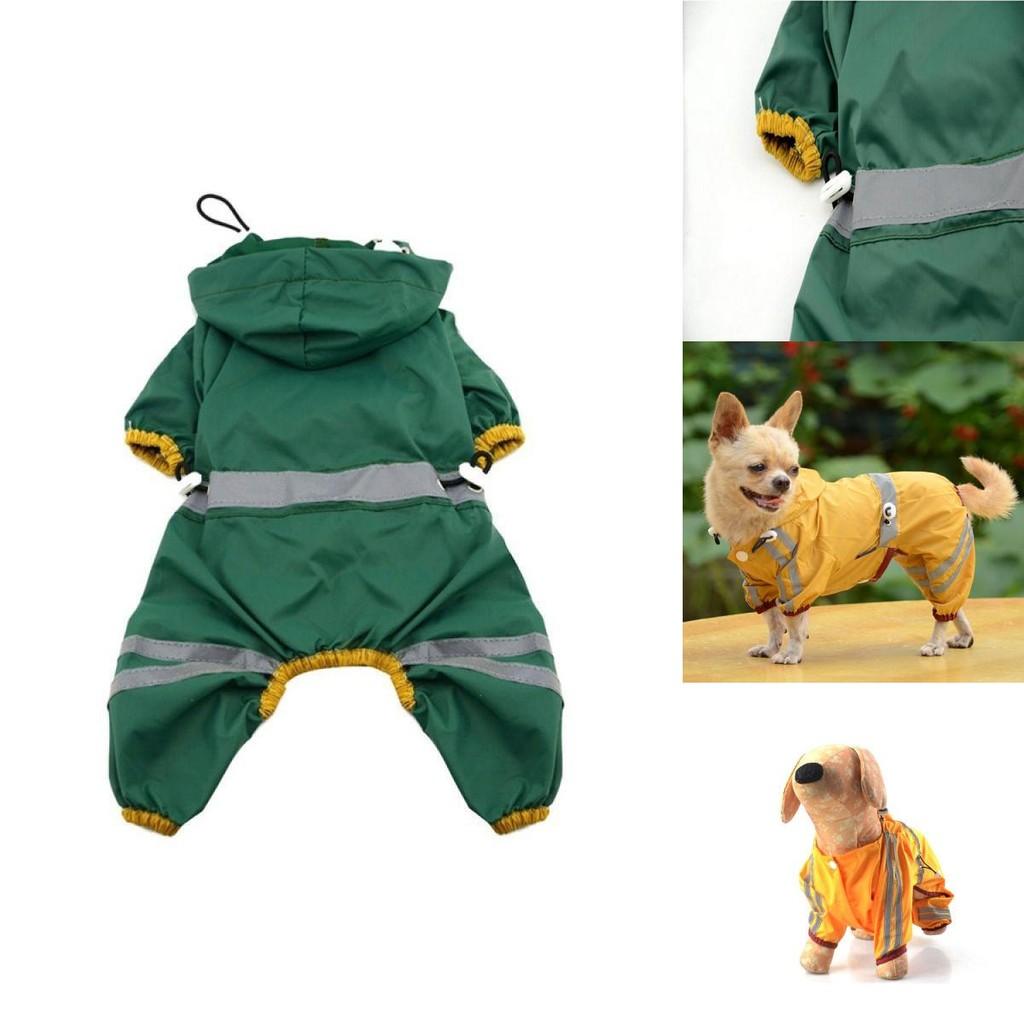 Capa de Chuva Para Cães Com Acabamento Refletor Perfeita Para Raças Pequenas Uso Primavera Verão