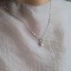 eveningbell [silver925] Blush pearl necklace (silver)