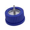 GL45 Safety Bottle Cap with 1 Port 304 Stainless Steel Connector Liquid Mobile Phase Filling Cap 4 6mm Diameter Small