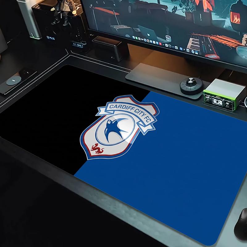 Cardiff City Football Club Mouse Pad Large Gaming Table Cushion Non-slip Laptop Tablet Big Mousepad XXL Mat Mini PC Playmat With Lock edge_xia