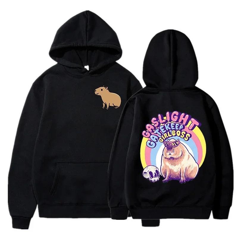 Capybara Fashion Hoodie Women Men Harajuku Autumn Winter Fleece Streetwear Pullovers Capibar