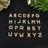 Hot 8mm 3D Capital English Alphabet Glitter Nail Charms Gold Silver Rhinestone Letters DIY Nail Charms