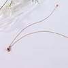 Trendy Women's Necklace: Rose Gold Elf's Tears Pendant Projection
