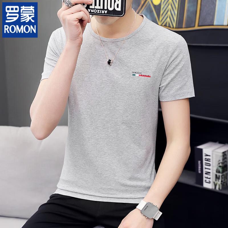 ROMON Men's Slim Fit Short Sleeve Round Neck T-Shirt