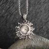 Stainless Steel Witchcraft Pentagram Necklace for Men Jewish Hebrew Four Letter Solomon Pendant Rune Amulet Jewelry