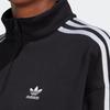 Adidas Originals Trefoil Quarter Zip Jacket With Three-Stripe Print Women Jackets Black II6087