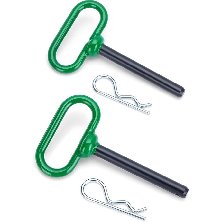 1/2 Inch Trailer Hitch Pin And Clip, 1/2" X 4" Tow Hitch Pin Rubber Coated Red Handle Pin For Tractors, Towing, Lawn Mower, Golf Cart And ATV, Heavy