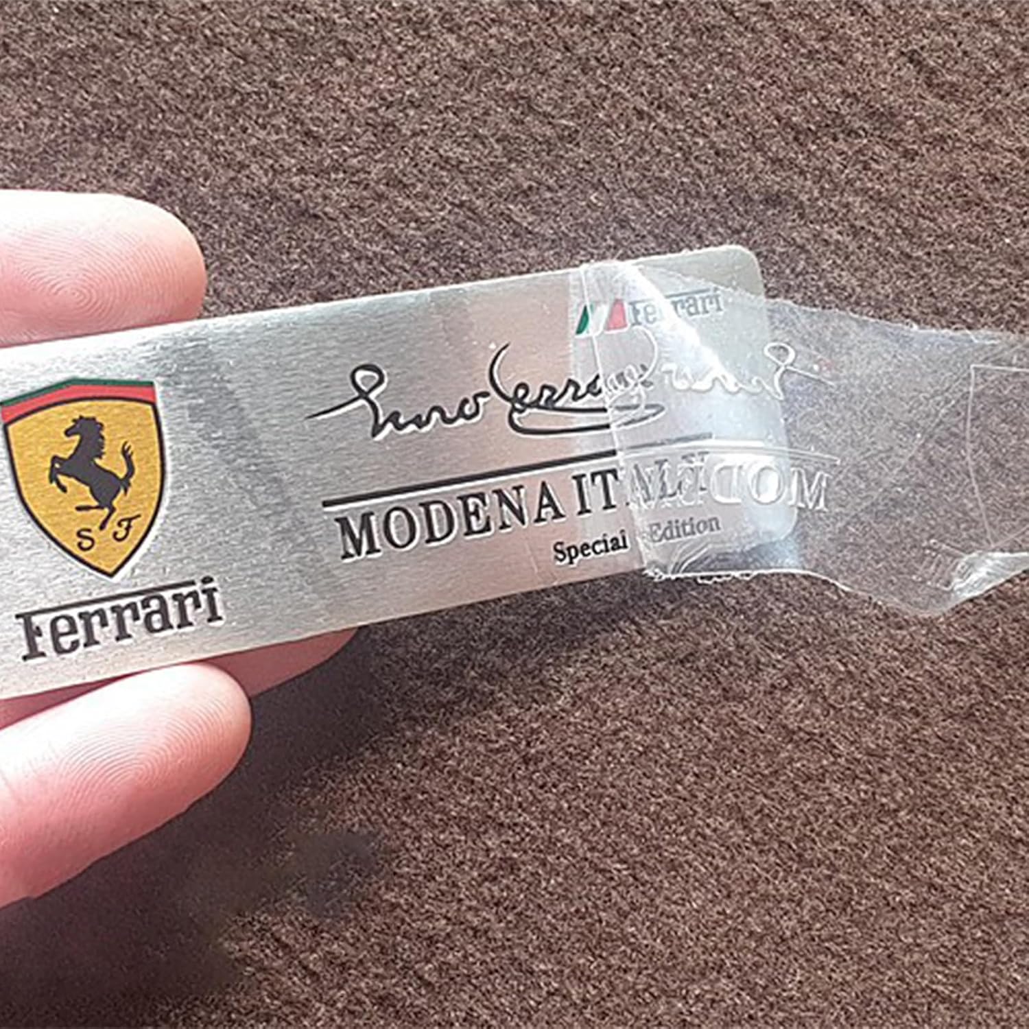 Автомобильная наклейка из алюминиевого сплава для Ferrari, Значок-эмблема, Серебристый