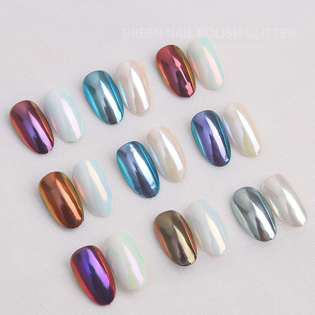 Speilpulver Neglesalong Spesial Flash T-pulver Solid Solbriller Neglelakk Neglelakk Gel Speil