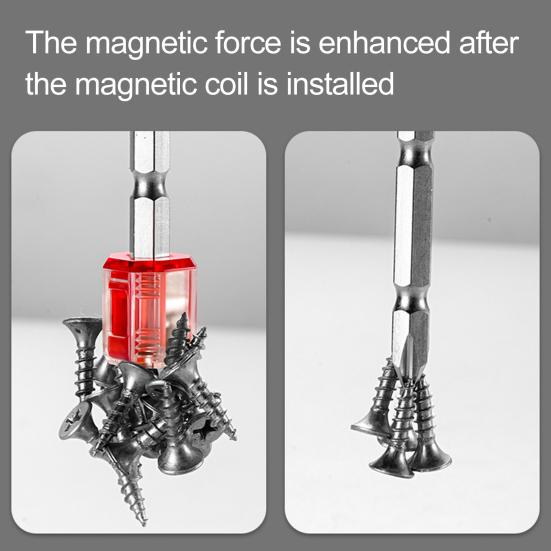 Magnetizer Ring for Screwdriver Bits Instant Magnetization Removable Magnetic Driver Screw Catcher