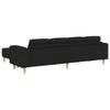 Living Room Sofa Set 3 pcs Black Polyester
