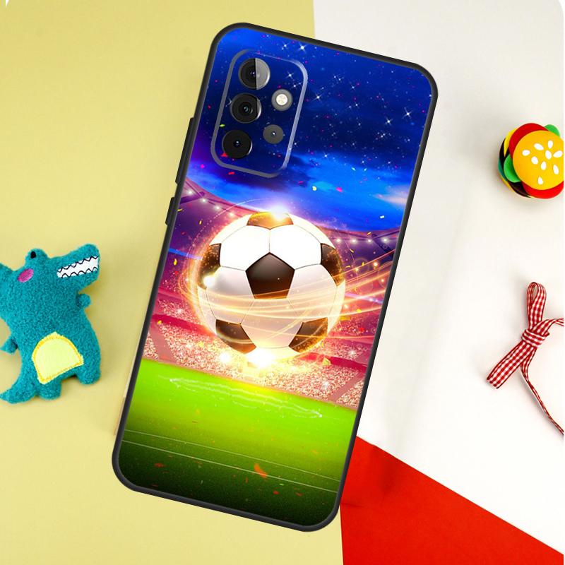 Football Soccer Ball For Samsung Galaxy A55 A35 A15 A54 A34 A14 A53 A33 A13 A05 A06 A16 A22 A32 A52 Phone Case