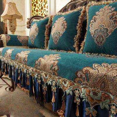 Cuscino Divano Invernale Copertura Antiscivolo Copertura Divano in Pelle Europea Lusso Tutto Incluso Ciniglia Concubina High-End Quattro Stagioni Universale