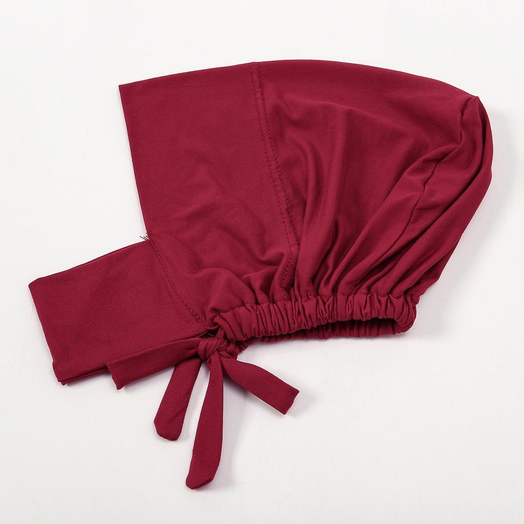 Elastic Milk Silk Neck Warmer Hat - Fashionable Solid Color Ethnic Hat for Middle East, Malaysia, Indonesia