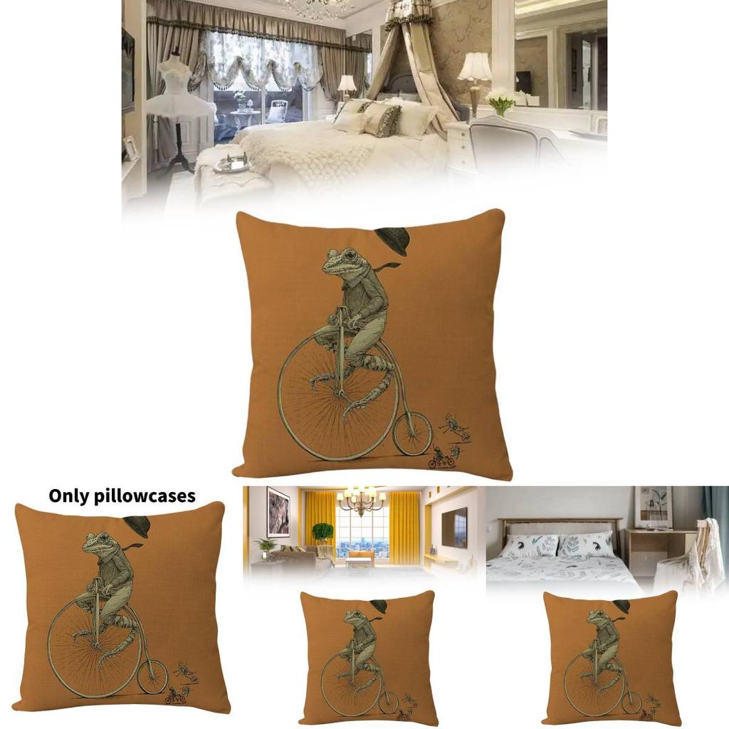 Animal Cartoon Zebra Linen Pillow Cover For Sofa Couch Decor 45x45cm
