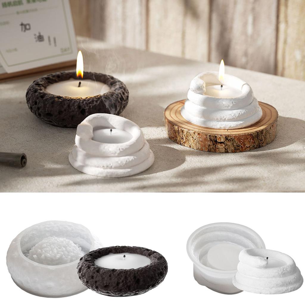 Silicone Decorative Tins Mould Storage Box Molds Silicone Texture Suitable for Crafting Distinctive Candle Holder