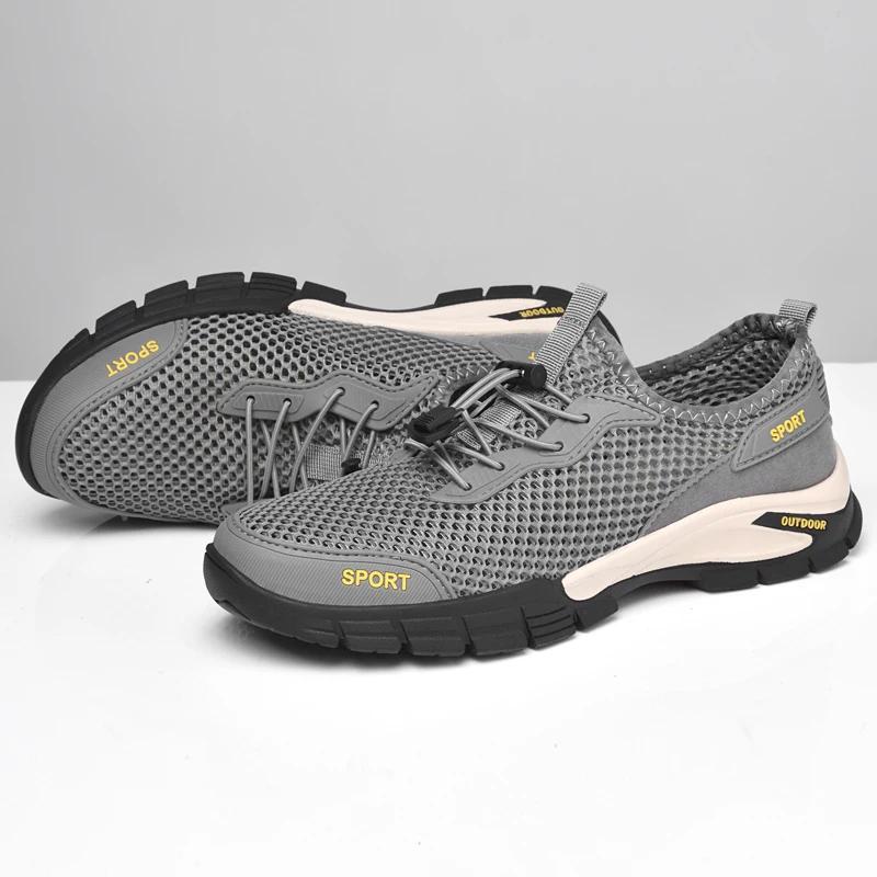 Hot Sales Men Hiking Shoes Anti Slip Wear-Resistant Travel Off-Road Sneakers Summer Breathable Water Wading River Tracing Shoes