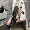 Niche design fashionable long boots summer new retro babes pile boots thick heel and thin