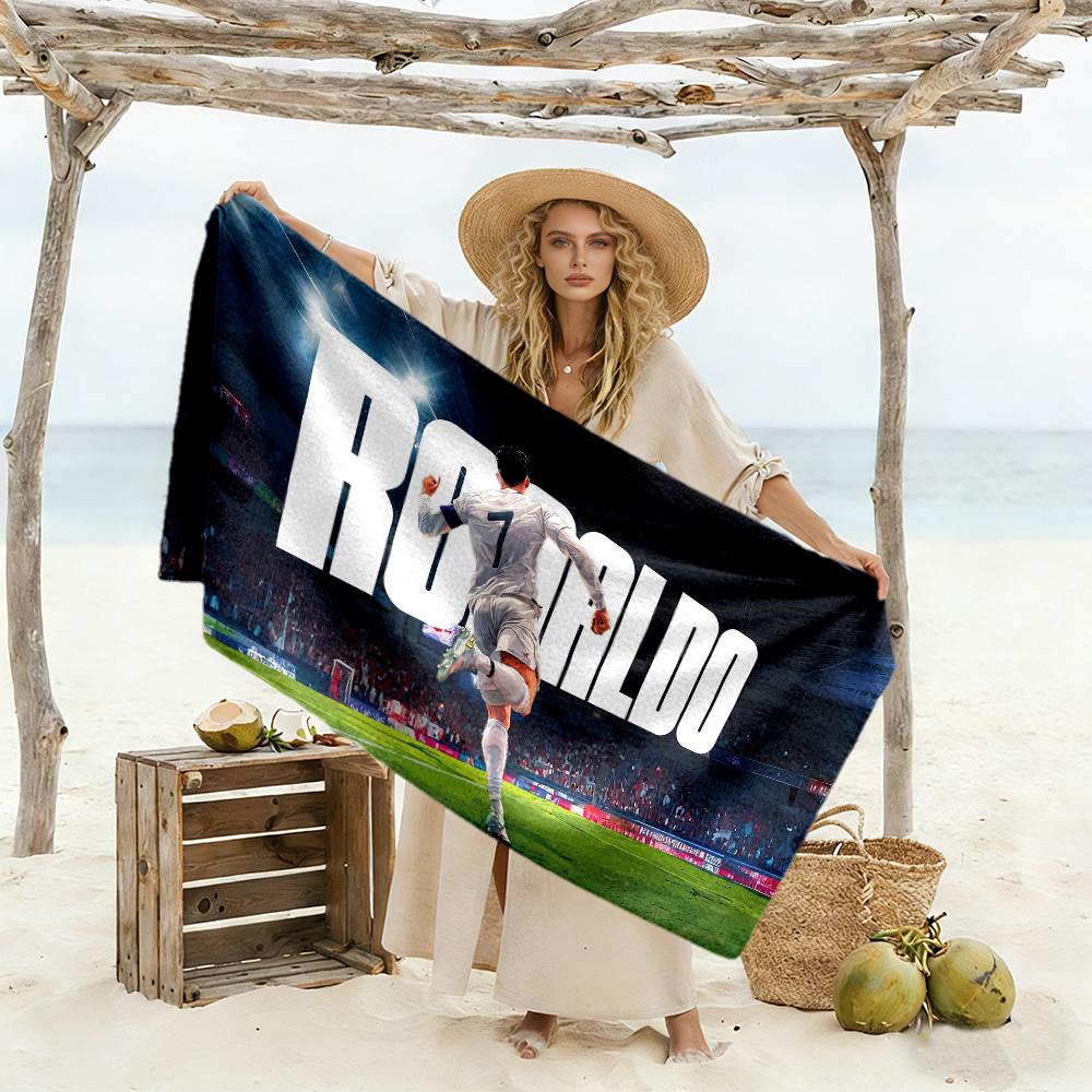 Ronaldo's Prime Moment Beach Towel Quick-Dry Soft Microfiber Comfortable Lightweight